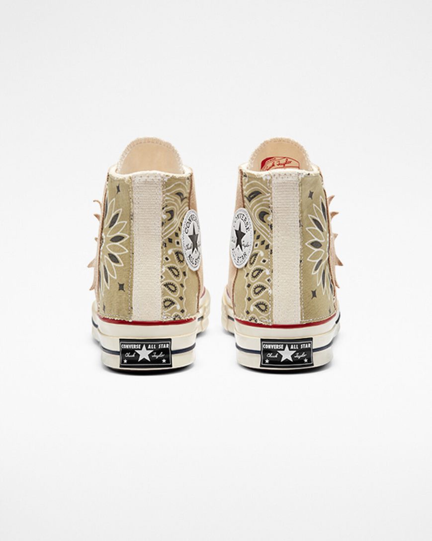 Zapatillas Altas Converse Chuck 70 LTD Paisley Suede Mujer Beige Marrones | PE 7WE8P0